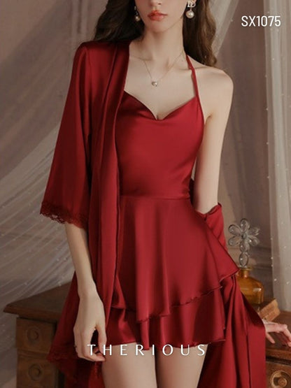 Lala Satin Dress Lingerie SX1075 [Ready Stock]