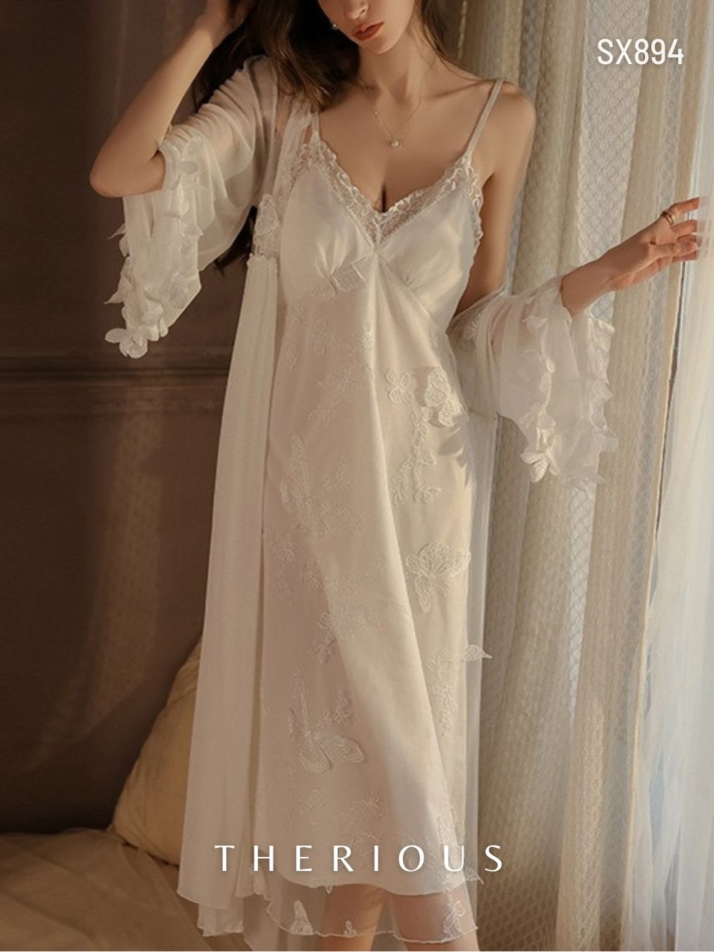 Calla Butterfly Long Dress Lingerie SX894 [Preorder]