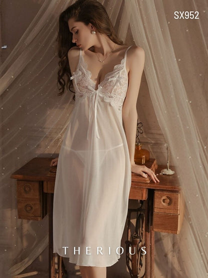 Hazel Long Dress Lingerie SX952 [Ready Stock]